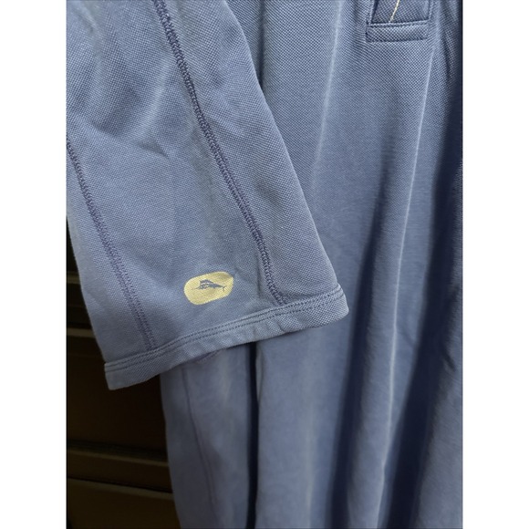 Tommy Bahama Mens‎ Quarter Zip Performance Pullover Modal Polyester Blue XXL - Picture 3 of 5